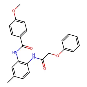 4-methoxy-N-{5-methyl-2-[(phenoxyacetyl)amino]phenyl}benzamide structure
