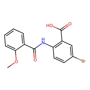 Benzoic acid, 5-bromo-2-[(2-methoxybenzoyl)amino]- structure