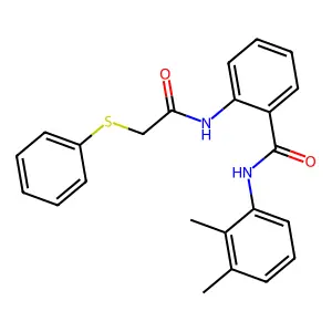 N-(2,3-dimethylphenyl)-2-[(2-phenylsulfanylacetyl)amino]benzamide structure