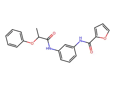 N-[3-(2-phenoxypropanoylamino)phenyl]furan-2-carboxamide structure