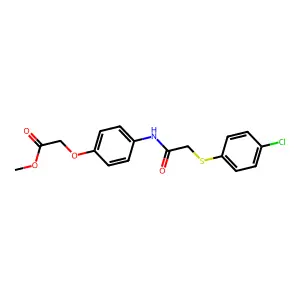 Methyl [4-({[(4-chlorophenyl)sulfanyl]acetyl}amino)phenoxy]acetate structure