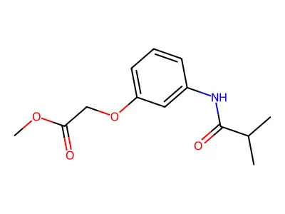 Methyl 2-(3-isobutyramidophenoxy)acetate structure