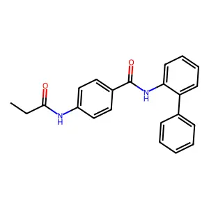 N-(2-phenylphenyl)-4-(propanoylamino)benzamide structure
