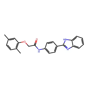 N-[4-(1H-benzimidazol-2-yl)phenyl]-2-(2,5-dimethylphenoxy)acetamide structure