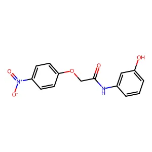 N-(3-hydroxyphenyl)-2-(4-nitrophenoxy)acetamide structure