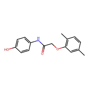2-(2,5-dimethylphenoxy)-N-(4-hydroxyphenyl)acetamide structure