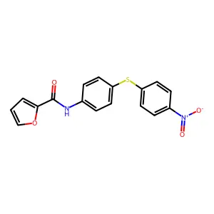 N-[4-(4-nitrophenyl)sulfanylphenyl]furan-2-carboxamide structure