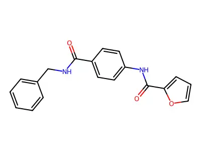 N-[4-(benzylcarbamoyl)phenyl]furan-2-carboxamide structure