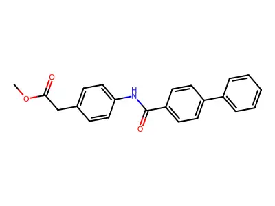 Methyl {4-[(biphenyl-4-ylcarbonyl)amino]phenyl}acetate structure