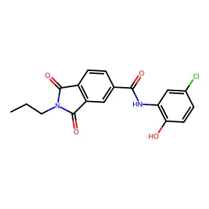 N-(5-chloro-2-hydroxyphenyl)-1,3-dioxo-2-propylisoindole-5-carboxamide structure
