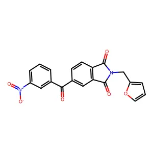 2-(Furan-2-ylmethyl)-5-(3-nitrobenzoyl)isoindole-1,3-dione structure