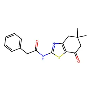 N-(5,5-dimethyl-7-oxo-4,6-dihydro-1,3-benzothiazol-2-yl)-2-phenylacetamide structure