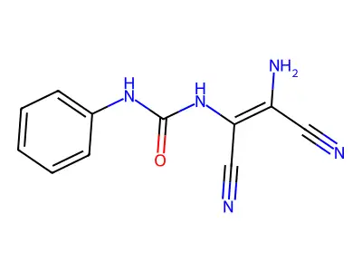 1-(2-Amino-1,2-dicyanovinyl)-3-phenylurea structure