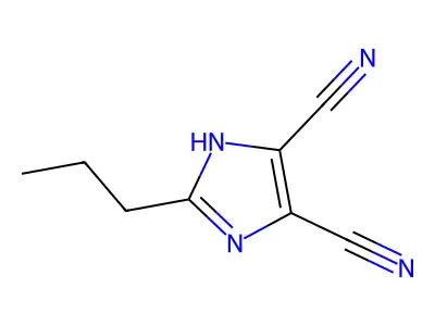 2-propyl-1H-imidazole-4,5-dicarbonitrile structure