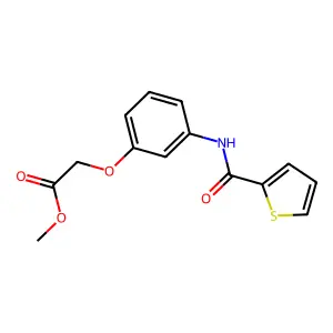 Methyl {3-[(2-thienylcarbonyl)amino]phenoxy}acetate structure