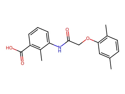 3-{[(2,5-Dimethylphenoxy)acetyl]amino}-2-methylbenzoic acid structure