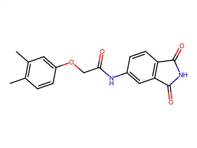 2-(3,4-dimethylphenoxy)-N-(1,3-dioxoisoindol-5-yl)acetamide structure