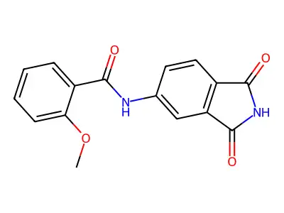 N-(1,3-dioxoisoindol-5-yl)-2-methoxybenzamide structure