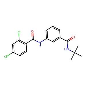 N-[3-(tert-butylcarbamoyl)phenyl]-2,4-dichlorobenzamide structure