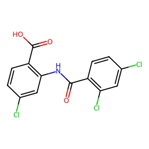 4-Chloro-2-(2,4-dichloro-benzoylamino)-benzoic acid structure