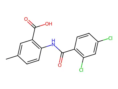 2-(2,4-Dichlorobenzamido)-5-methylbenzoic acid structure