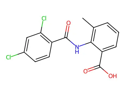 Benzoic acid, 2-[(2,4-dichlorobenzoyl)amino]-3-methyl- structure