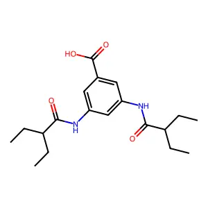 3,5-双[(2-乙基丁酰基)氨基]苯甲酸 structure