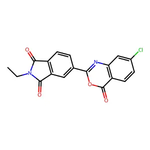 5-(7-Chloro-4-oxo-3,1-benzoxazin-2-yl)-2-ethylisoindole-1,3-dione structure