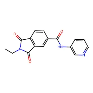 2-ethyl-1,3-dioxo-N-pyridin-3-ylisoindole-5-carboxamide structure