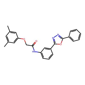2-(3,5-dimethylphenoxy)-N-[3-(5-phenyl-1,3,4-oxadiazol-2-yl)phenyl]acetamide structure