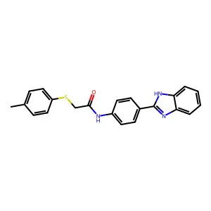 N-[4-(1H-benzimidazol-2-yl)phenyl]-2-(4-methylphenyl)sulfanylacetamide structure