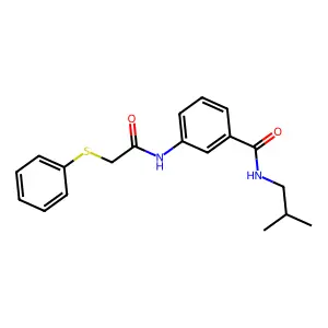 N-(2-methylpropyl)-3-{[(phenylsulfanyl)acetyl]amino}benzamide structure