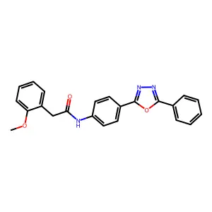 2-(2-methoxyphenyl)-N-[4-(5-phenyl-1,3,4-oxadiazol-2-yl)phenyl]acetamide structure