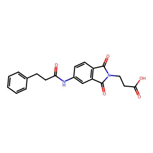 3-[1,3-dioxo-5-(3-phenylpropanoylamino)isoindol-2-yl]propanoic Acid structure