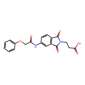 3-[1,3-dioxo-5-[(2-phenoxyacetyl)amino]isoindol-2-yl]propanoic Acid structure