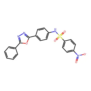 4-nitro-N-[4-(5-phenyl-1,3,4-oxadiazol-2-yl)phenyl]benzenesulfonamide structure