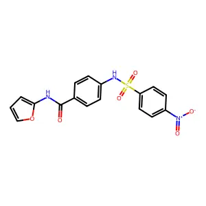 N-(furan-2-yl)-4-[(4-nitrophenyl)sulfonylamino]benzamide structure