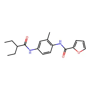 N-[4-(2-ethylbutanoylamino)-2-methylphenyl]furan-2-carboxamide structure