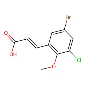 3-(5-Bromo-3-chloro-2-methoxyphenyl)prop-2-enoic acid structure
