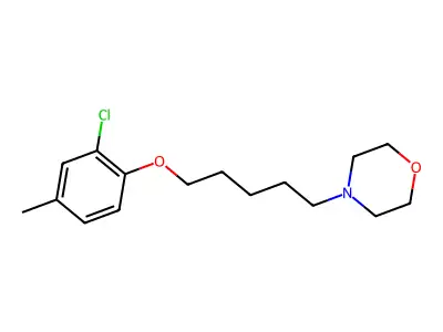 4-[5-(2-Chloro-4-methylphenoxy)pentyl]morpholine structure
