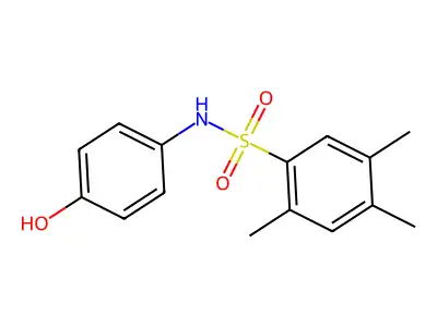N-(4-hydroxyphenyl)-2,4,5-trimethylbenzenesulfonamide structure