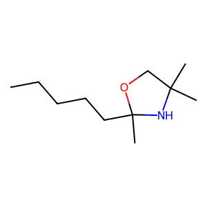 2,4,4-Trimethyl-2-pentyl-1,3-oxazolidine structure