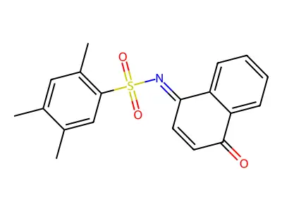 2,4,5-trimethyl-N-(4-oxonaphthalen-1-ylidene)benzenesulfonamide structure
