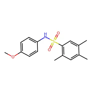 N-(4-methoxyphenyl)-2,4,5-trimethylbenzenesulfonamide structure