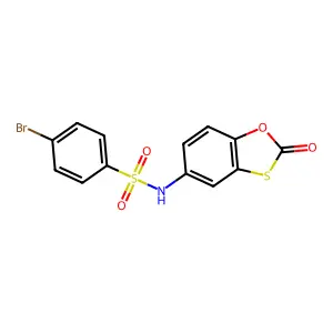 4-bromo-N-(2-oxo-1,3-benzoxathiol-5-yl)benzenesulfonamide structure