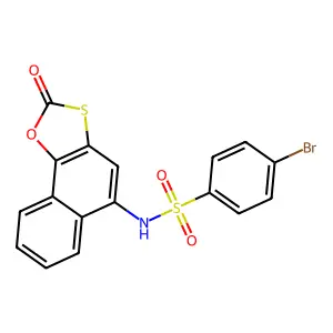 4-bromo-N-(2-oxobenzo[g][1,3]benzoxathiol-5-yl)benzenesulfonamide structure