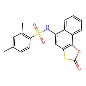 2,4-dimethyl-N-(2-oxonaphtho[2,1-d][1,3]oxathiol-5-yl)benzenesulfonamide structure
