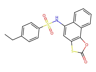 4-ethyl-N-(2-oxobenzo[g][1,3]benzoxathiol-5-yl)benzenesulfonamide structure