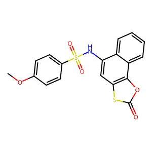 4-methoxy-N-(2-oxonaphtho[2,1-d][1,3]oxathiol-5-yl)benzenesulfonamide structure