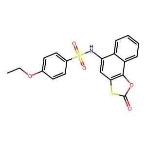 4-ethoxy-N-(2-oxobenzo[g][1,3]benzoxathiol-5-yl)benzenesulfonamide structure